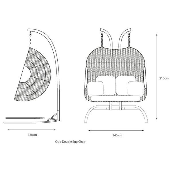 Oslo Double Egg Chair | Outdoor Living | Egg Chairs | The Elms