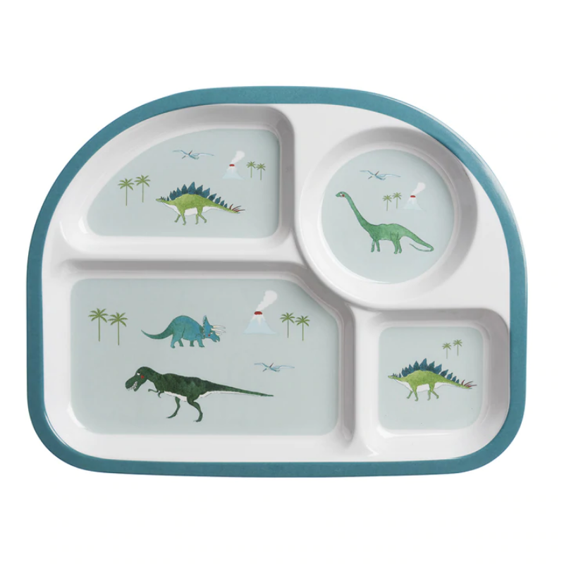 Sophie Allport Childrens Melamine Divider Plate - Dinosaurs | The Elms