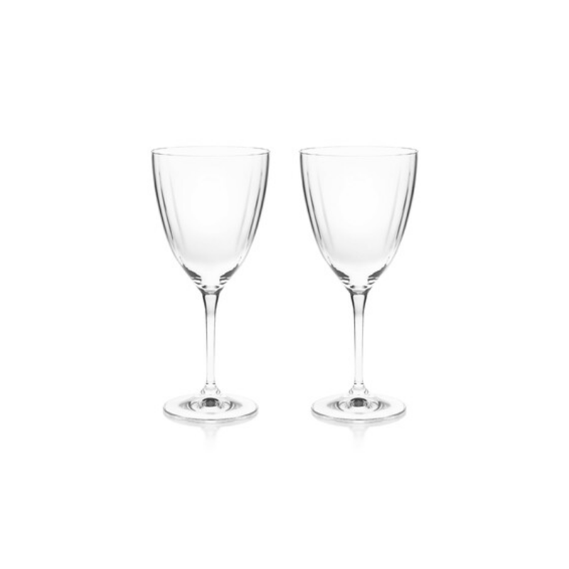 Ripple Set of Two Crystal Wine Glasses | The Elms