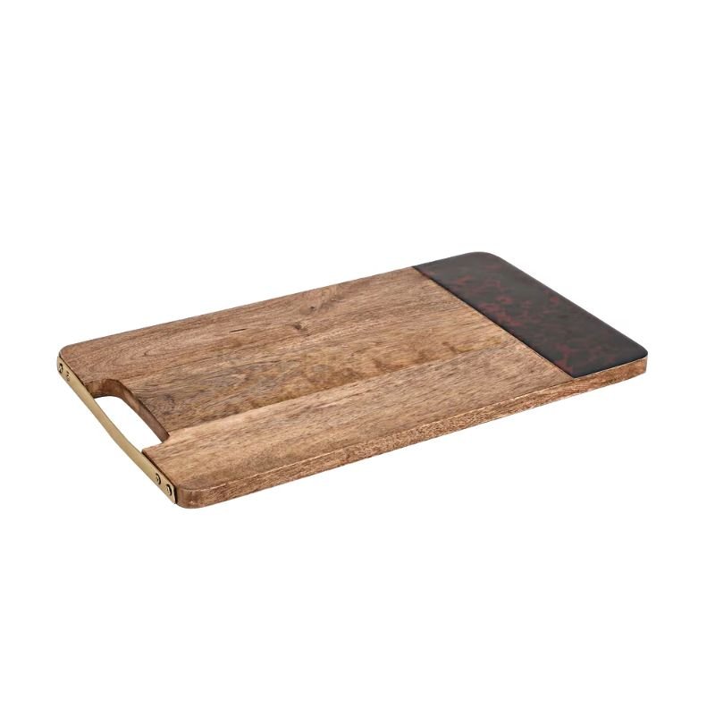 Rectangular Serving Board with Tortoise Shell Resin Edge | Cookware | Boards | The Elms