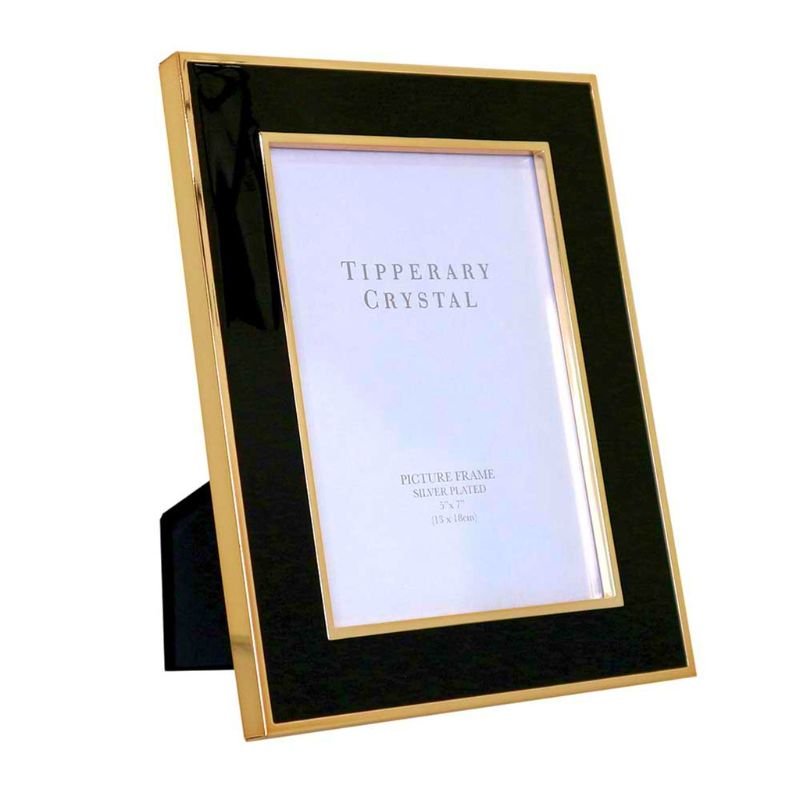 Black Enamel Frame with Rose Gold Edging - 5x7 inch | Art | Picture Frames | The Elms