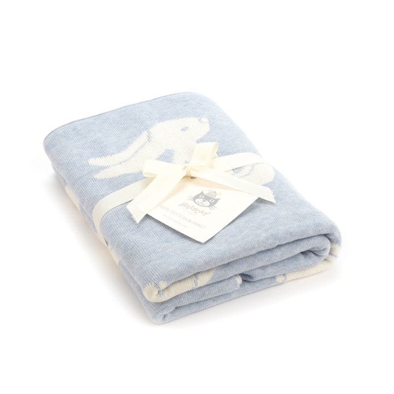 Bashful Bunny Blanket - Blue | Gifts | Homeware Gifts | The Elms