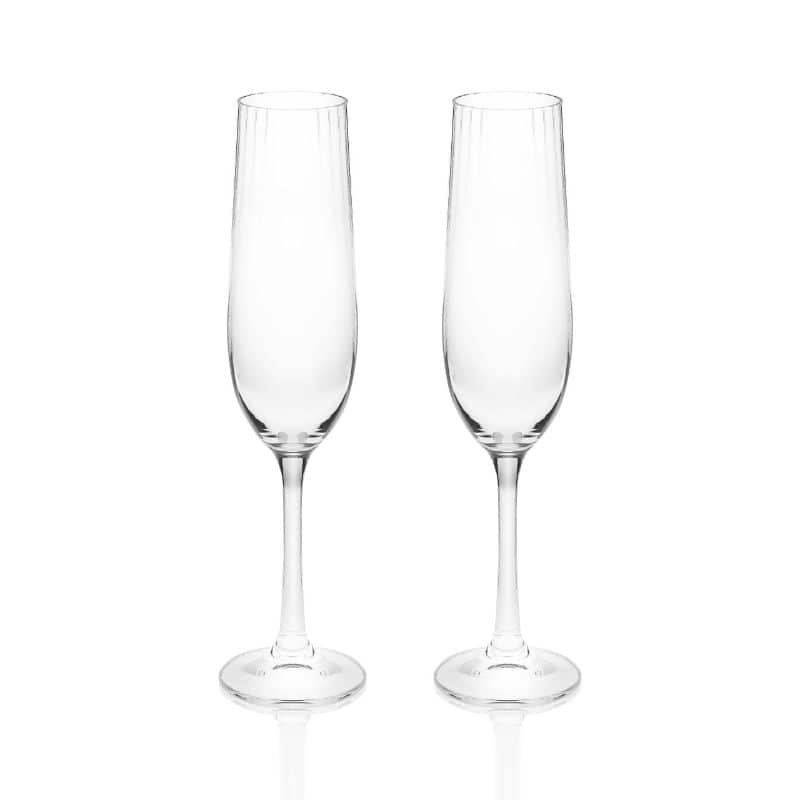 Ripple Glasses - Champagne Glasses - Set of 2 | Cups & Glasses | Glasses | The Elms