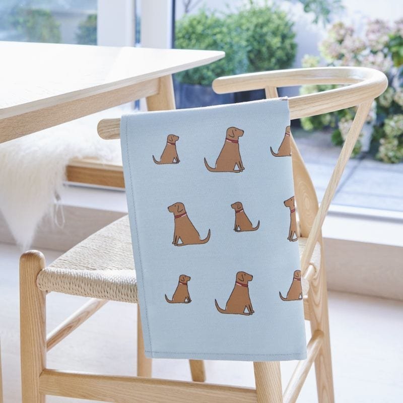 Dog Tea Towel - Fox Red Labrador | Kitchen Accessories | Linen | The Elms