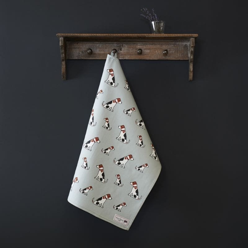 Dog Tea Towel - Jack Russell | Kitchen Accessories | Linen | The Elms