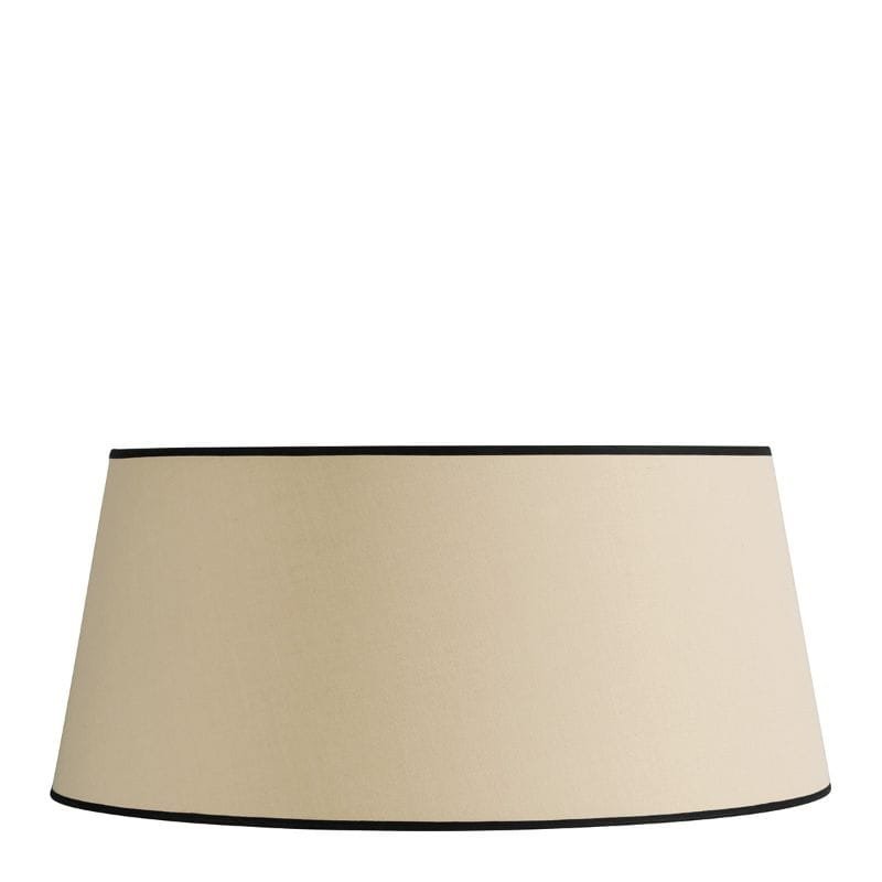 Beige Edged Black Lamp Shade - 45cm | Lighting Accessories | Lamp Shades | The Elms