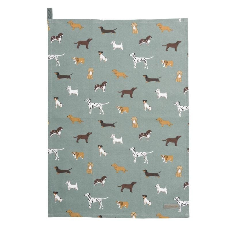 Patterned Tea Towel - Fetch - 65cm x 45cm | Linen | Tea Towels | The Elms