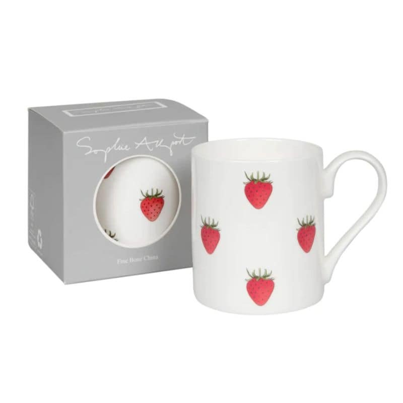 Patterned Mug - Strawberries - 275ml | Serveware | Cups | The Elms