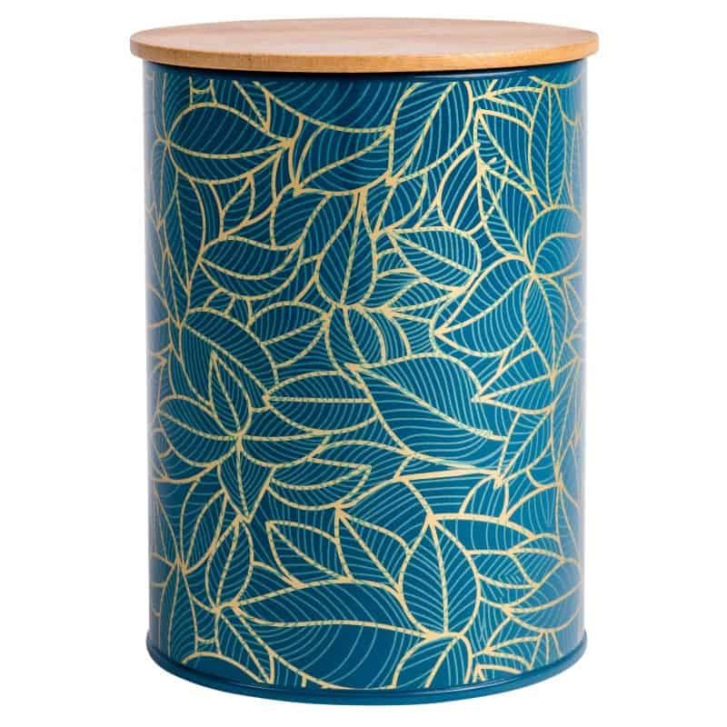 Botanicals Canister - Teal Leaf - 1.1L | Kitchenware | Storage | The Elms