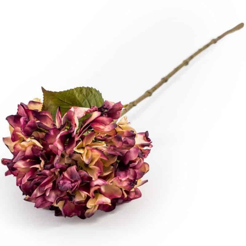 Single Ornamental Purple Hydrangea - 69cm | Decorative Accessories | Faux Plants | The Elms