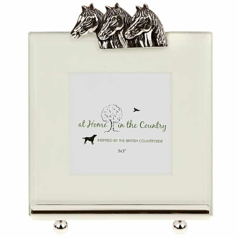 Horse Heads Photo Frame - 3 x 3 inch | Art | Picture Frames | The Elms