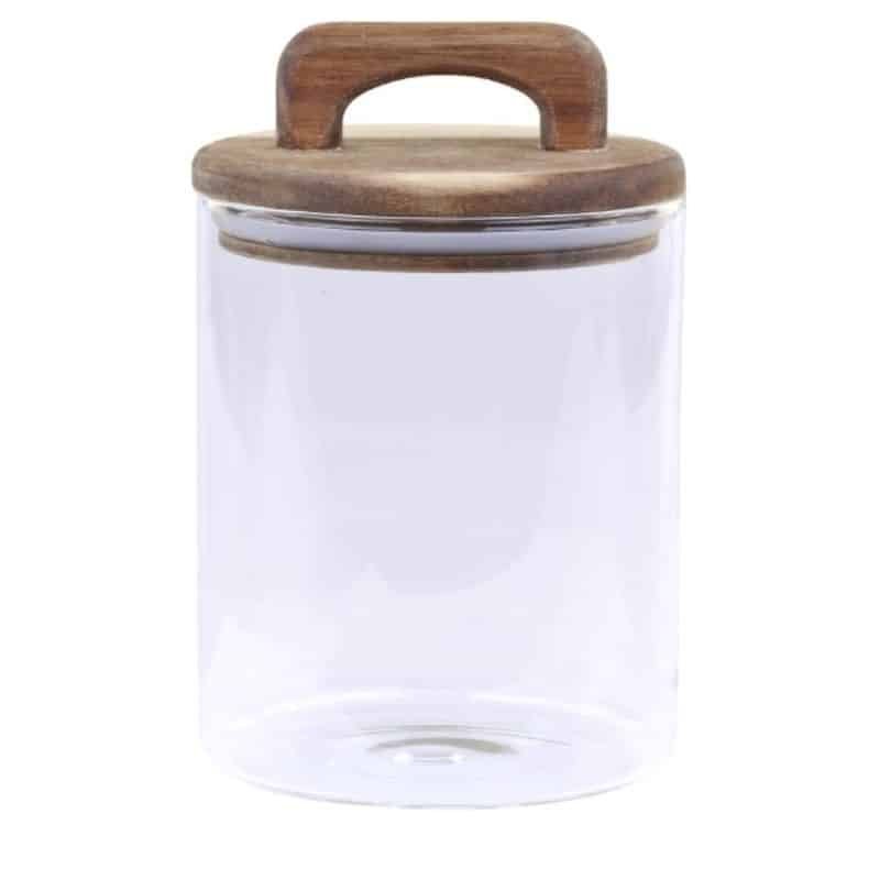 Storage Jar with Acacia Wood Lid - 800ml | Storage | Food Storage | The Elms