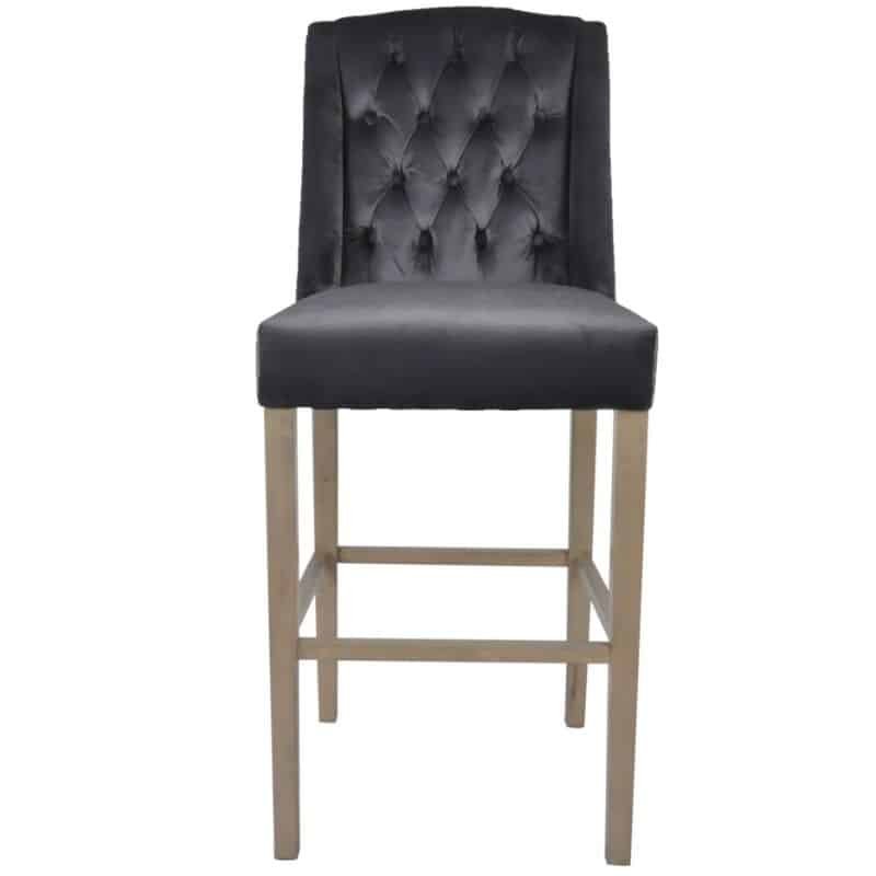 Daytona Grey Velvet Barstool | Dining Room | Bars & Barstools | The Elms