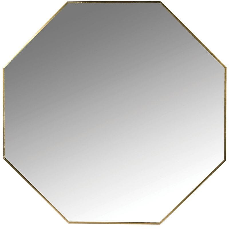 Hexagonal Gold Wall Mirror - 71cm x 71cm | Wall Decor | Mirrors | The Elms