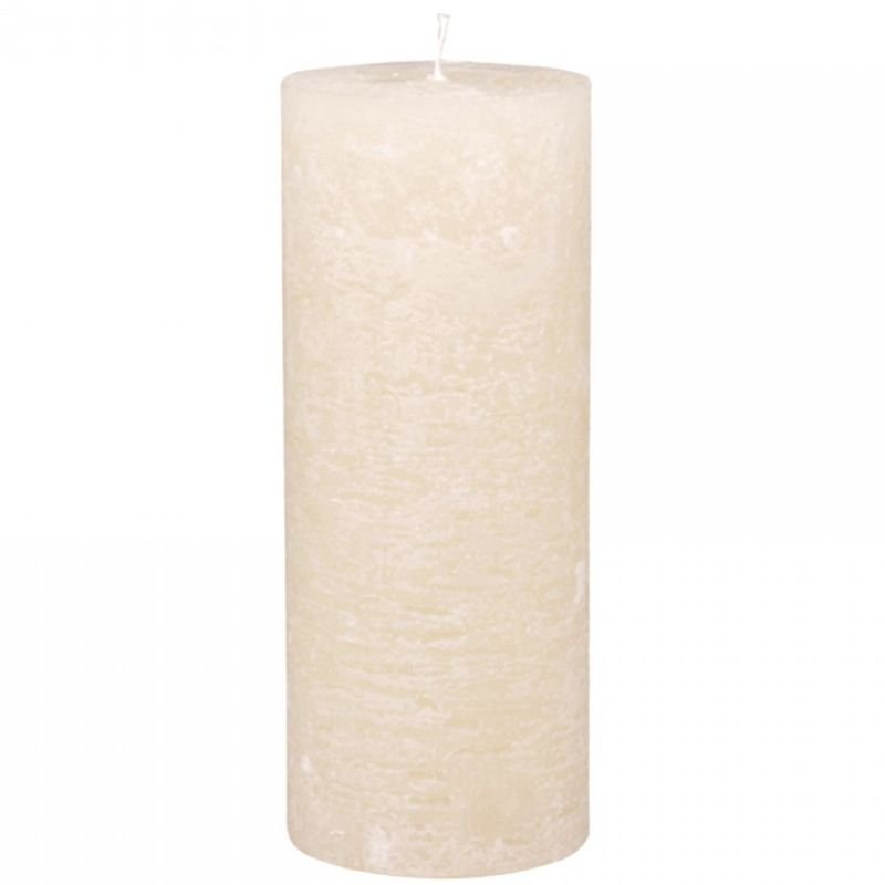 Macon Nude Rustic Unscented Pillar Candle - 25cm | Candles & Diffusers | Candles | The Elms