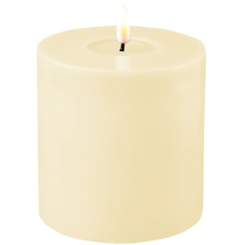 Deluxe Homeart Cream LED Candle - 10cm x 10cm | Candles & Diffusers | Candles | The Elms