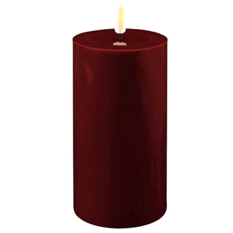 Deluxe Homeart Bourgogne Red LED Candle - 7.5cm x 15cm | Candles & Diffusers | Candles | The Elms