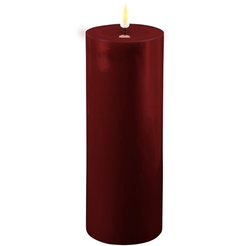 Deluxe Homeart Bourgogne Red LED Candle - 7.5cm x 20cm | Candles & Diffusers | Candles | The Elms