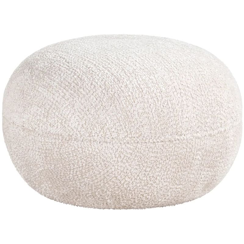 Jace Lovely Cream Pouffe - 41cm | Bedroom | Benches & Pouffes | The Elms