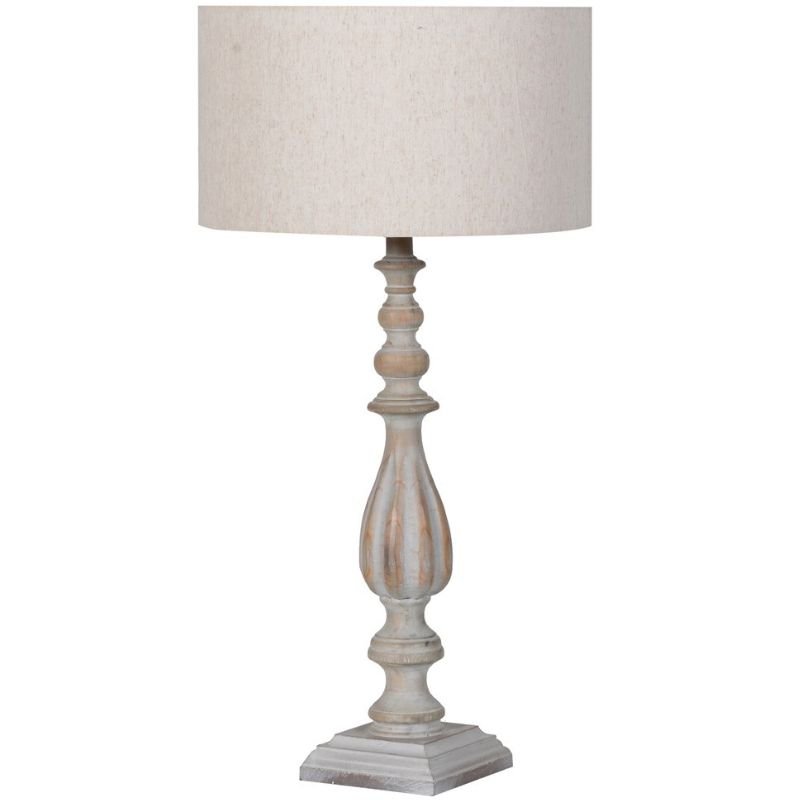 Turned Spindle Table Lamp with Shade - 89cm | Lamps | Table & Desk Lamps | The Elms